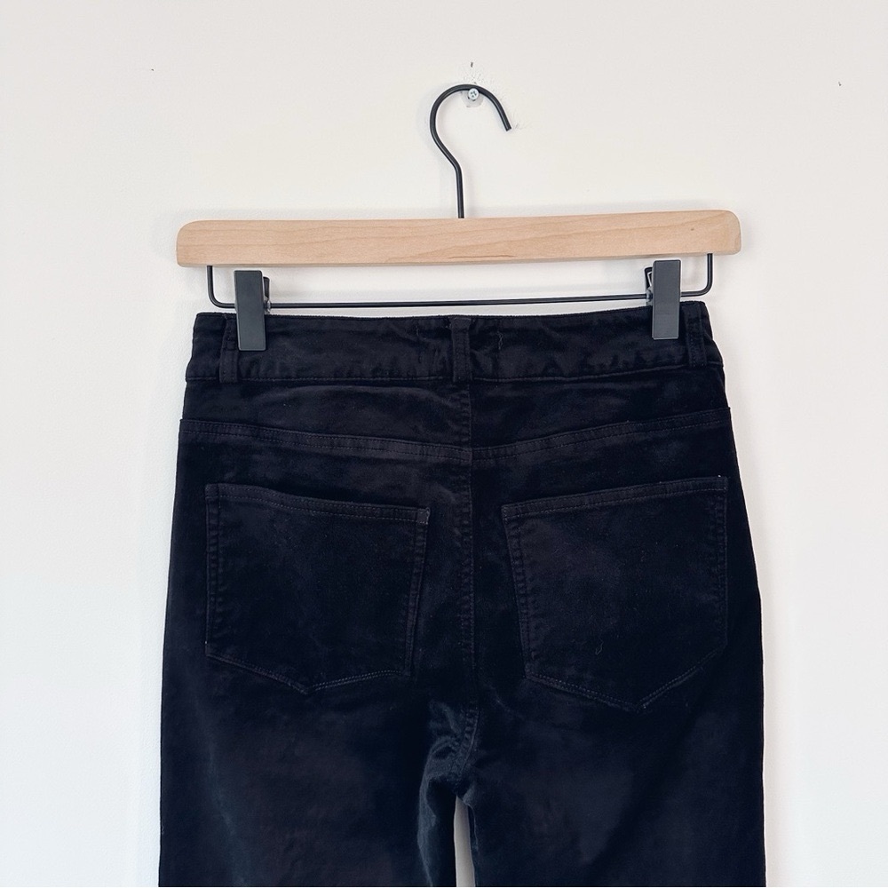 Paige Women’s Cindy Twisted Seam Slit Pants Black Velvet - Picture 5 of 7